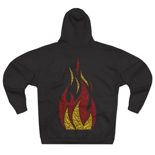 Green Theogen Flaming Weed Words [Unisex Pullover Hoodie]