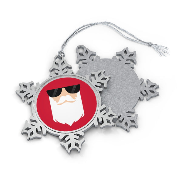 Dope Santa Pewter Snowflake Ornament